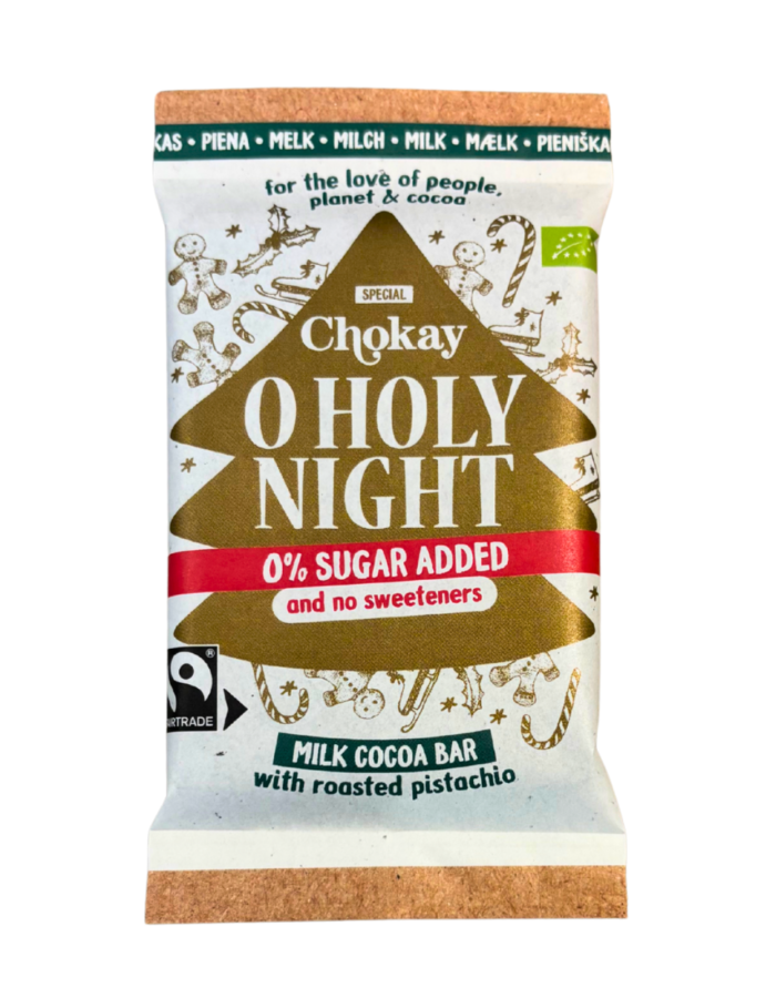 Σοκολάτα Γάλακτος με Αλατισμένο Φιστίκι 'O Holy Night' (70γρ) Chokay