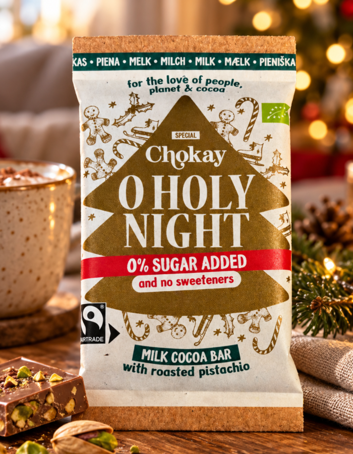 Σοκολάτα Γάλακτος με Αλατισμένο Φιστίκι 'O Holy Night' (70γρ) Chokay