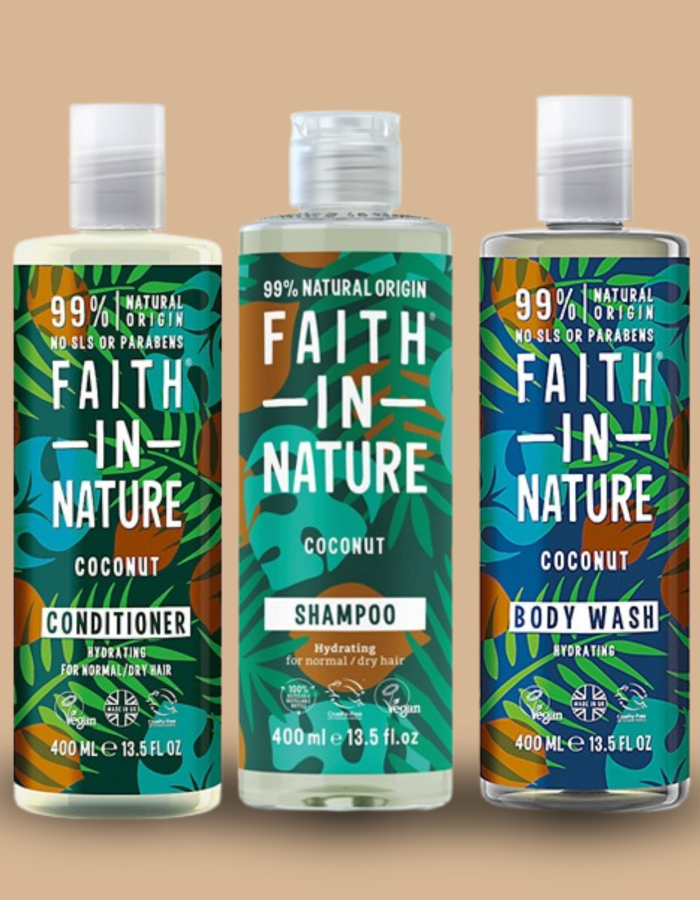 Faith in Nature Gift Set - Καρύδα (Shampoo, Conditioner & Body Wash)