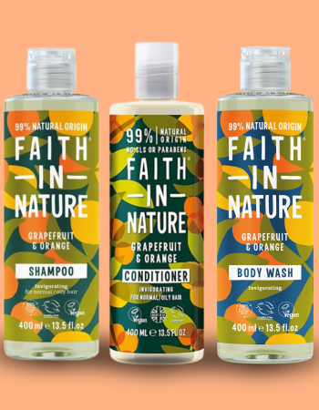 Faith in Nature Gift Set - Πορτοκάλι & Grapefruit (Shampoo, Conditioner & Body Wash)