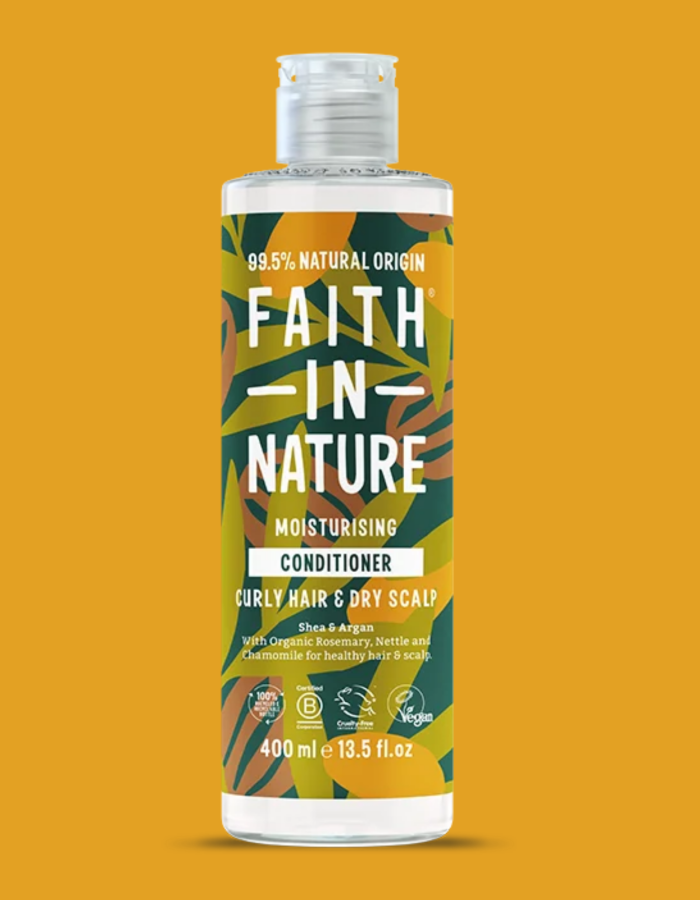 Conditioner Shea & Argan για Σγουρά Μαλλιά & Ξηρό Τριχωτό (400ml) Faith in Nature