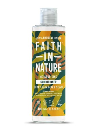 Μαλακτικό Μαλλιών Βούτυρο Καριτέ & Argan για Σγουρά Μαλλιά & Ξηρό Τριχωτό (400ml) Faith in Nature