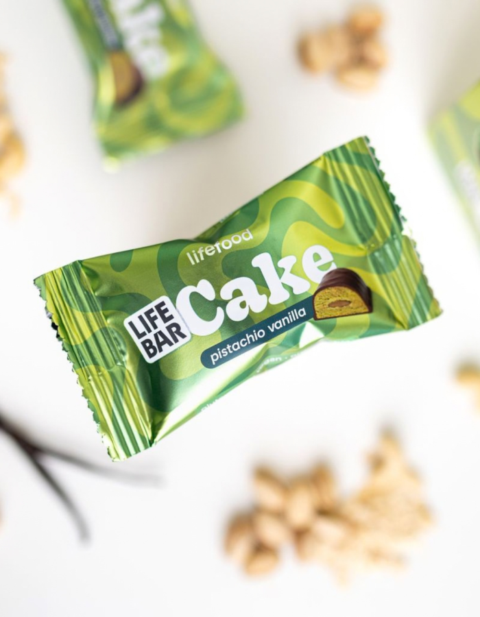 Lifebar 'Cake' Φυστίκι/Βανίλια ΧΓΛ (35γρ) Lifefood