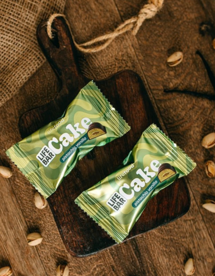 Lifebar 'Cake' Φυστίκι/Βανίλια ΧΓΛ (35γρ) Lifefood