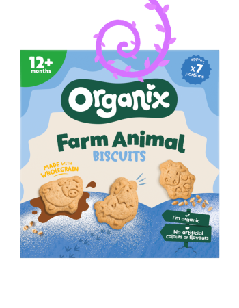 Μπισκότα Ολικής 'Farm Animal' +12μ (100γρ) Organix