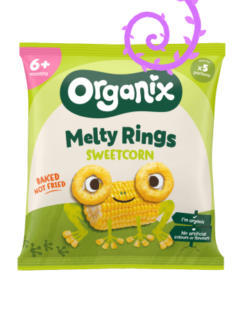 Μαλακά Δαχτυλίδια Καλαμποκιού 'Melty Sweetcorn' +6μ (20γρ) Organix