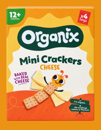Βιολογικά Μίνι Κράκερ με Τυρί “Mini Cheese Crackers” (4x20g) Organix