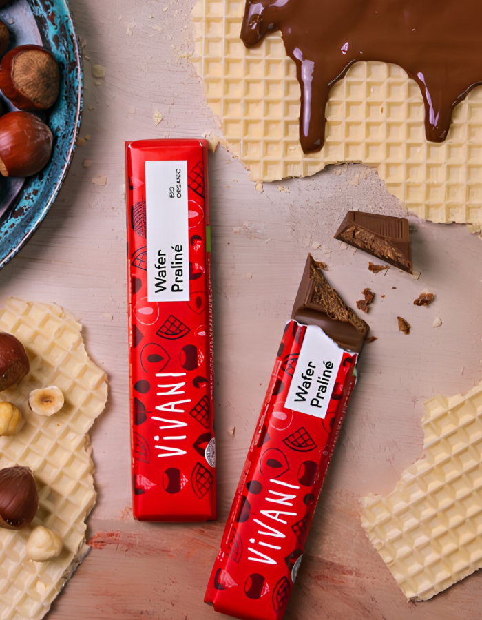 Σοκολάτα Γάλακτος με Γκοφρέτα & Πραλίνα 'Crispy Nougat'  (40γρ) Vivani