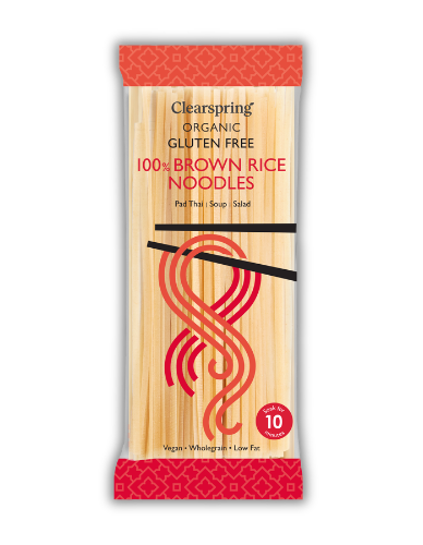 Noodles από Καστανό Ρύζι (200γρ) Clearspring