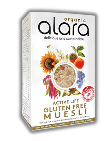 Mούσλι από Σπόρους 'Active Life' - Xωρίς Γλουτένη/Ζάχαρη (250γρ) Alara