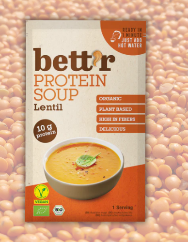 Πρωτεϊνική Σούπα Κόκκινης Φακής ΧΓΛ (30g) Bett'r