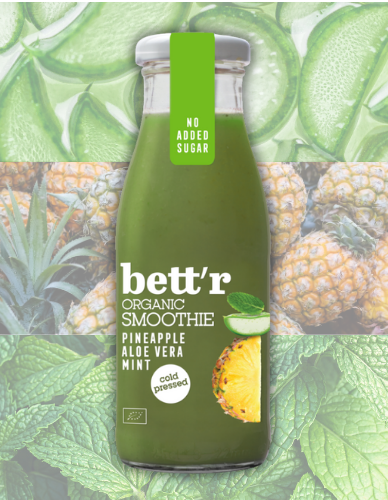 Smoothie με Ανανά, Αλόη & Μέντα (250ml) Bett'r