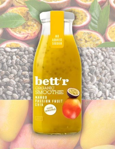 Smoothie με Μάνγκο, Passion Fruit & Chia (250ml) Bett'r