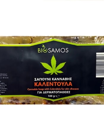 Σαπούνι Κάνναβης με Καλέντουλα για Ξηρό Δέρμα (100γρ) Biosamos