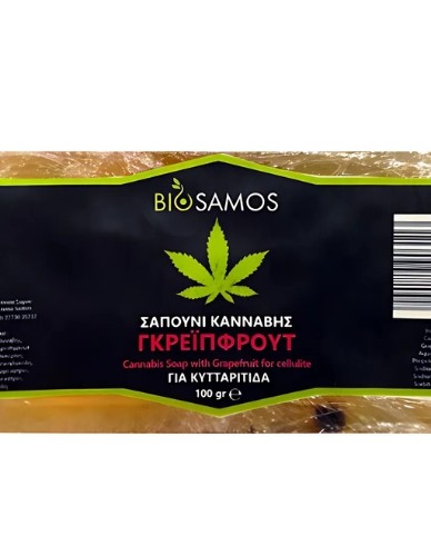 Σαπούνι Κάνναβης με Γκρέιπφρουτ κατά της Κυτταρίτιδας (100γρ) Biosamos
