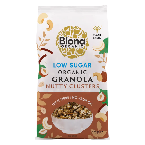 Γκρανόλα Βρώμης Nutty Clusters - Low Sugar (375γρ) Biona Γκρανόλα Βρώμης Nutty Clusters - Low Sugar (375γρ) Biona