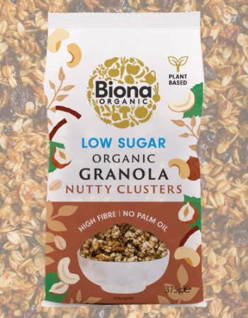 Γκρανόλα Βρώμης Nutty Clusters - Low Sugar (375γρ) Biona 