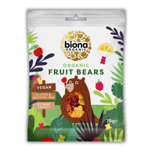 Vegan Ζελεδάκια Φρούτων Fruit Bears - ΧΓΛ (75γρ) Biona Vegan Ζελεδάκια Φρούτων Fruit Bears - ΧΓΛ (75γρ) Biona