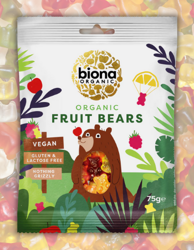 Vegan Ζελεδάκια Φρούτων Fruit Bears - ΧΓΛ (75γρ) Biona