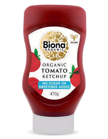 Vegan Κέτσαπ Χωρίς Ζάχαρη (470γρ) Biona