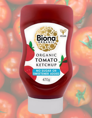 Vegan Κέτσαπ Χωρίς Ζάχαρη (470γρ) Biona