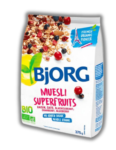 Μούσλι με Superfruits Χωρίς Ζάχαρη (375γρ) Bjorg