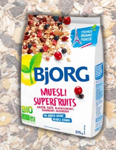 Μούσλι με Superfruits Χωρίς Ζάχαρη (375γρ) Bjorg
