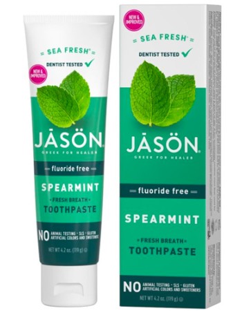 Οδοντόκρεμα Χωρίς Φθόριο 'Sea Fresh' Δυόσμος - Χωρίς Γλουτένη (119γρ) Jason