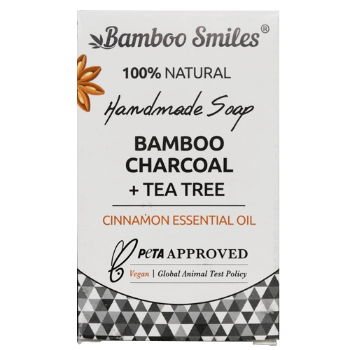 Σαπούνι με Ενεργό Άνθρακα  & Τεϊόδεντρο (100γρ) Bamboo Smiles