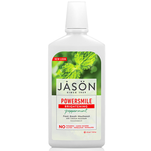 Στοματικό Διάλυμα για Λεύκανση 'Power Smile' Mέντα (473ml) Jason