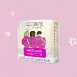 Σερβιέτες από Βιολογικό Βαμβάκι με Φτερά 'Maxi' (10τμχ) Cottons Organic
