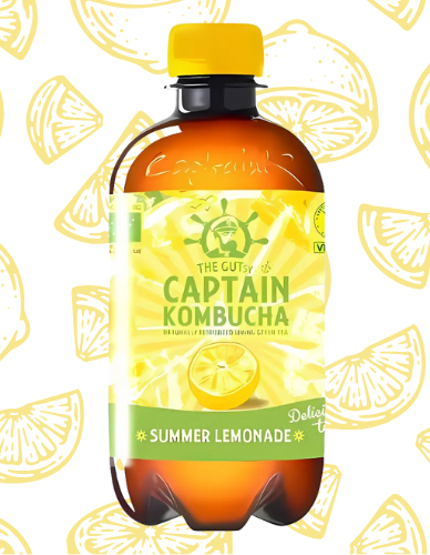 Κομπούχα γεύση 'Summer Lemonade' (400ml) Captain Kombucha