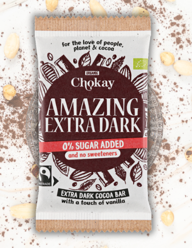 Μαύρη Σοκολάτα 'Amazing Extra Dark' Χ/ΓΛ Χ/ΖΑΧ (70g) Chokay