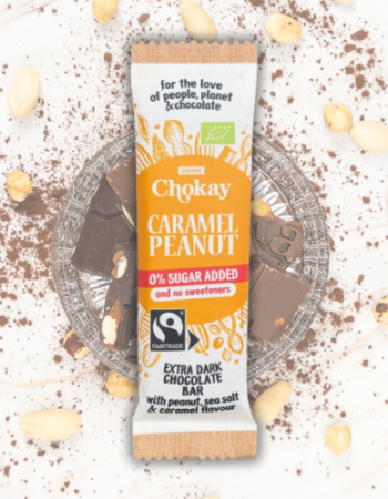 Μαύρη Σοκολάτα με Καραμέλα & Φυστίκι 'Caramel Peanut' Χ/ΓΛ Χ/ΖΑΧ (30g) Chokay