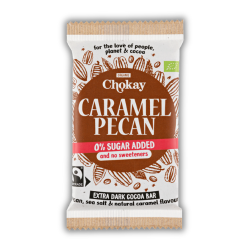 Μαύρη Σοκολάτα 'Caramel Pecan' Χ/ΓΛ Χ/ΖΑΧ (70g) Chokay