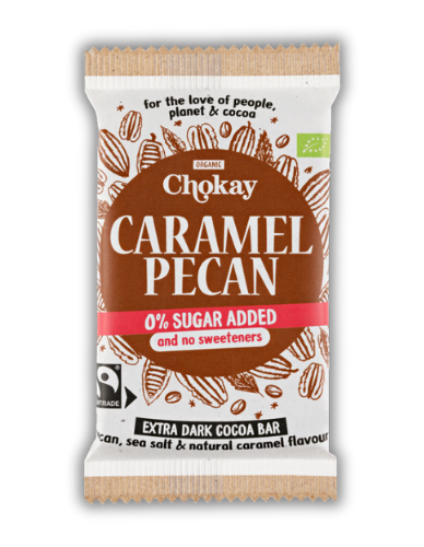 Μαύρη Σοκολάτα 'Caramel Pecan' Χ/ΓΛ Χ/ΖΑΧ (70g) Chokay