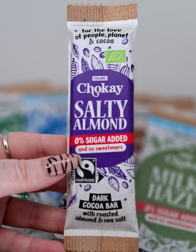 Μαύρη Σοκολάτα με Αλατισμένα Αμύγδαλα 'Salty Almond' Χ/ΓΛ Χ/ΖΑΧ (30g) Chokay