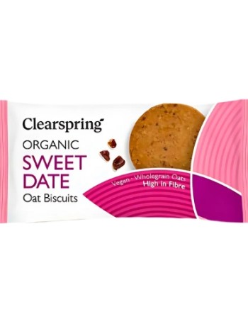 Μπισκότα Βρώμης με Χουρμάδες (40γρ) Clearspring