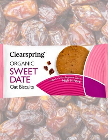Μπισκότα Βρώμης με Χουρμάδες (40γρ) Clearspring