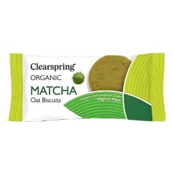 Μπισκότα Βρώμης με Matcha (40γρ) Clearspring
