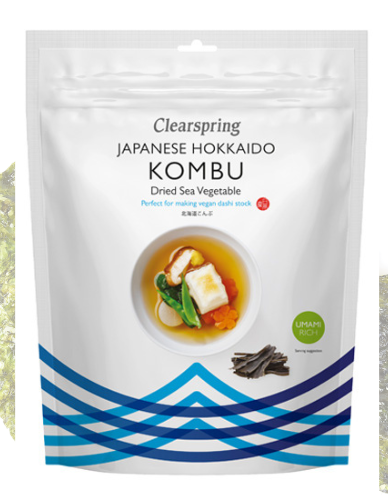 'Kombu' Αποξηραμένα Χόρτα Θαλάσσης - Φύκια (40γρ) Clearspring