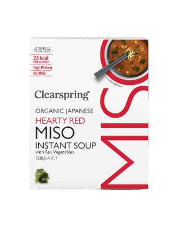 Miso Σούπα Κόκκινη με Λαχανικά Θαλάσσης 'Hearty Red' (4 μερίδες) Clearspring