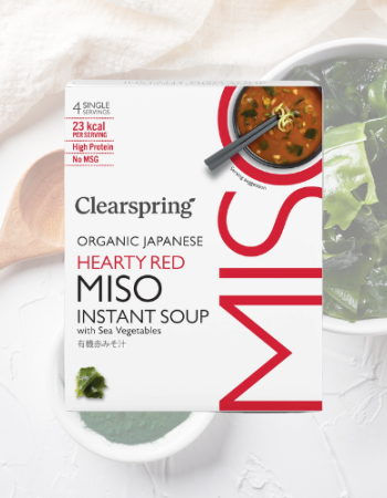 Miso Σούπα Κόκκινη με Λαχανικά Θαλάσσης 'Hearty Red' (4 μερίδες) Clearspring