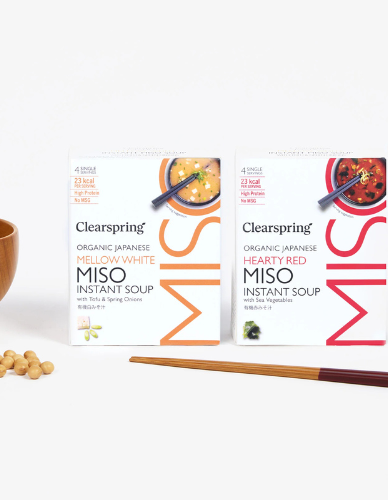 Miso Σούπα Κόκκινη με Λαχανικά Θαλάσσης 'Hearty Red' (4 μερίδες) Clearspring