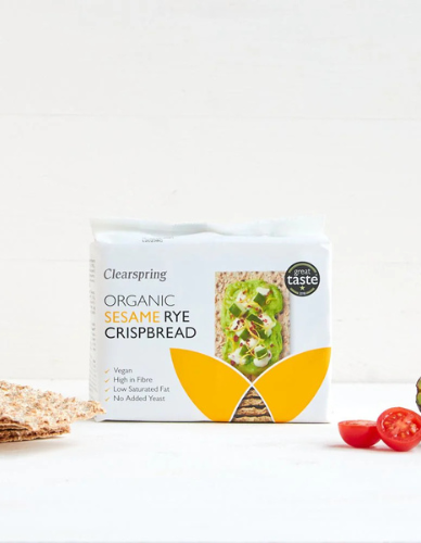 Κρακεράκια Σίκαλης ' Σουσάμι' (200gr) Clearspring 