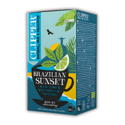 Πράσινο Τσάι με Μάτε, Λάιμ & Μέντα 'Brazilian Sunset' (40g) Clipper