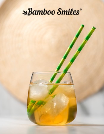Καλαμάκια 100% Βιοαδιασπώμενα  (50τμχ) Bamboo Smiles