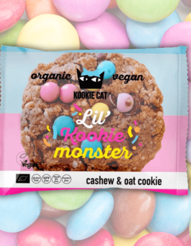 Vegan Μπισκότο Βρώμης Κάσιους 'Lil Kookie Monster' ΧΓΛ (50γρ) Kookie Cat