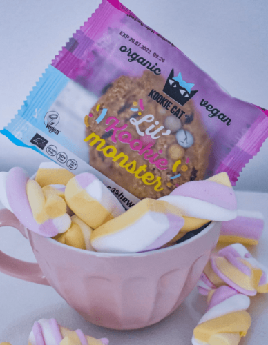 Vegan Μπισκότο Βρώμης Κάσιους 'Lil Kookie Monster' ΧΓΛ (50γρ) Kookie Cat