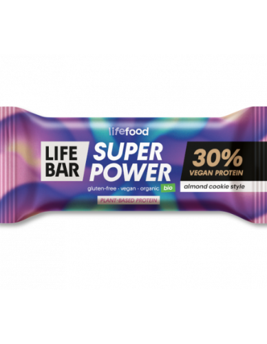 Vegan Super Power Μπάρα Αμύγδαλο-Cookie XΓΛ (40γρ) Lifefood